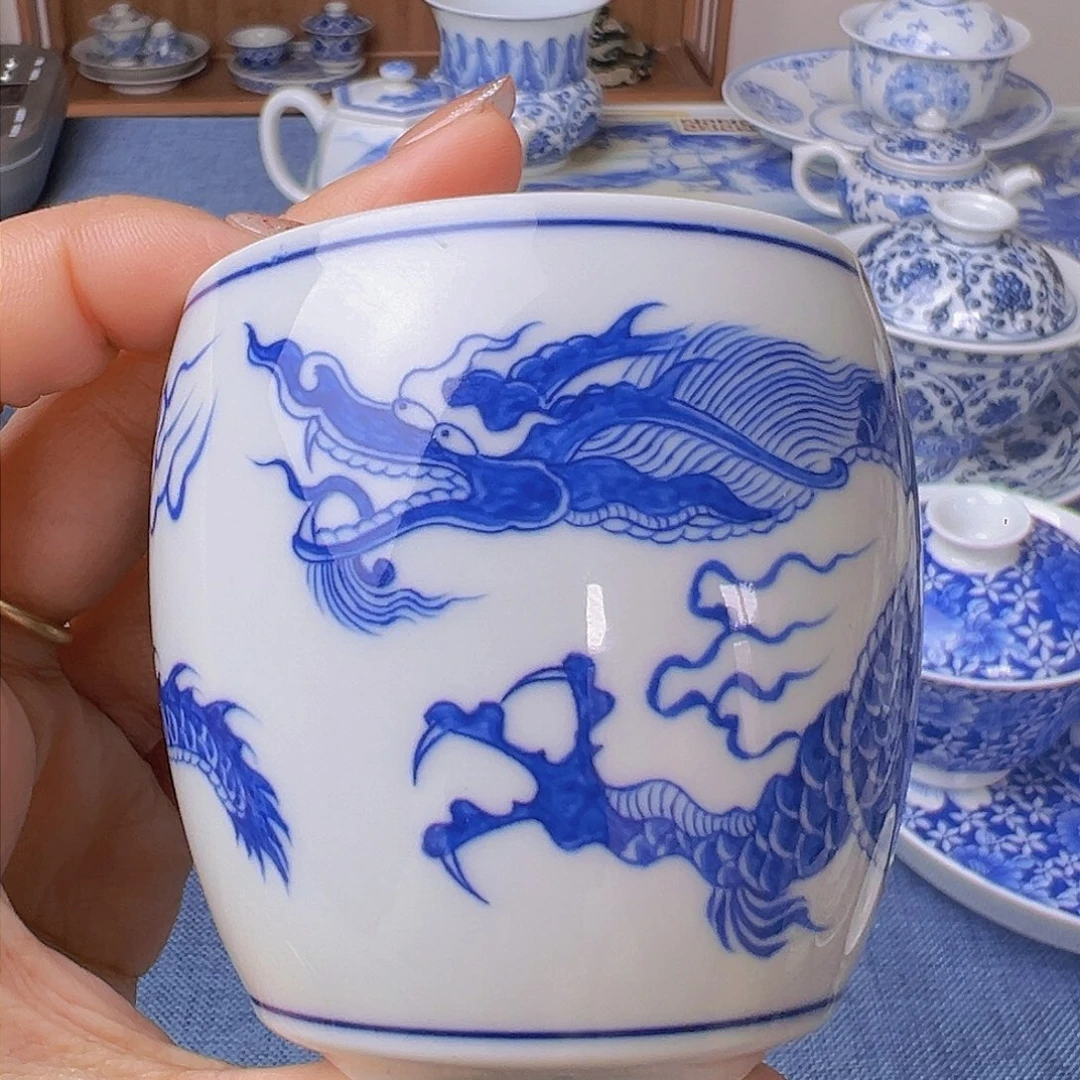 福利手工手绘龙纹杯