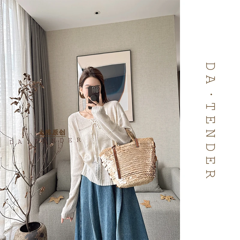 DA【清-秋款】半岛情结针织上衣-DFC29