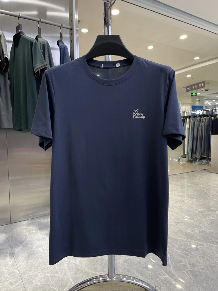 （060）夏季新男休闲短袖T恤时尚百搭舒适圆领半袖一线品牌剪标