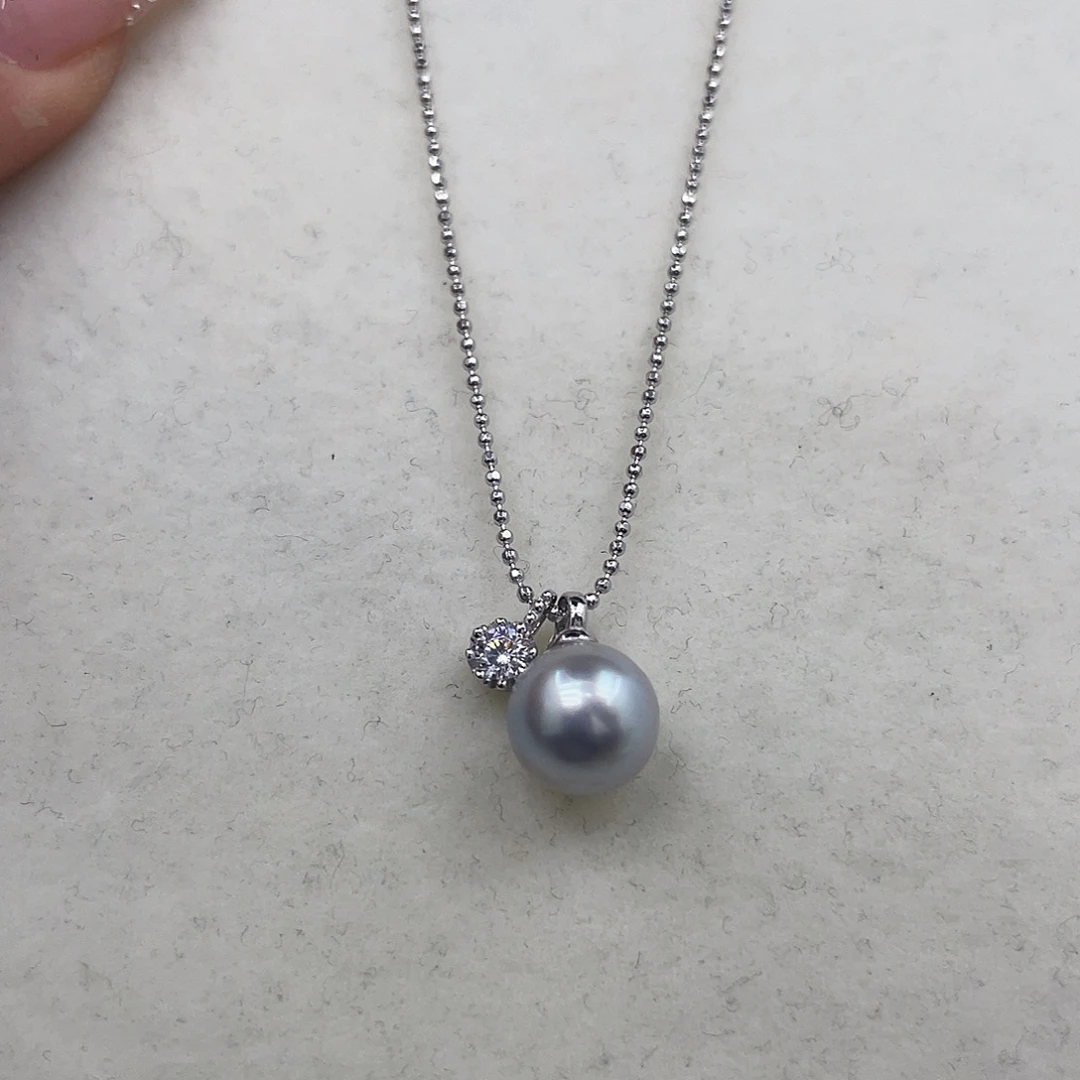 海水珍珠颈饰银S925镶嵌
