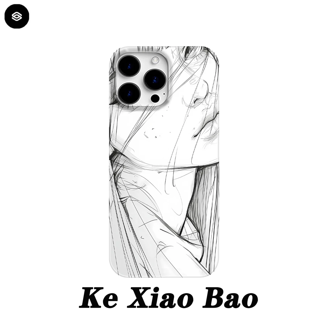 线条女孩适用于苹果16promax手机壳创意15pro简约iPhone14/13/12p