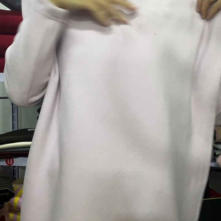 混纺紫色奶芙绒双层70厘米