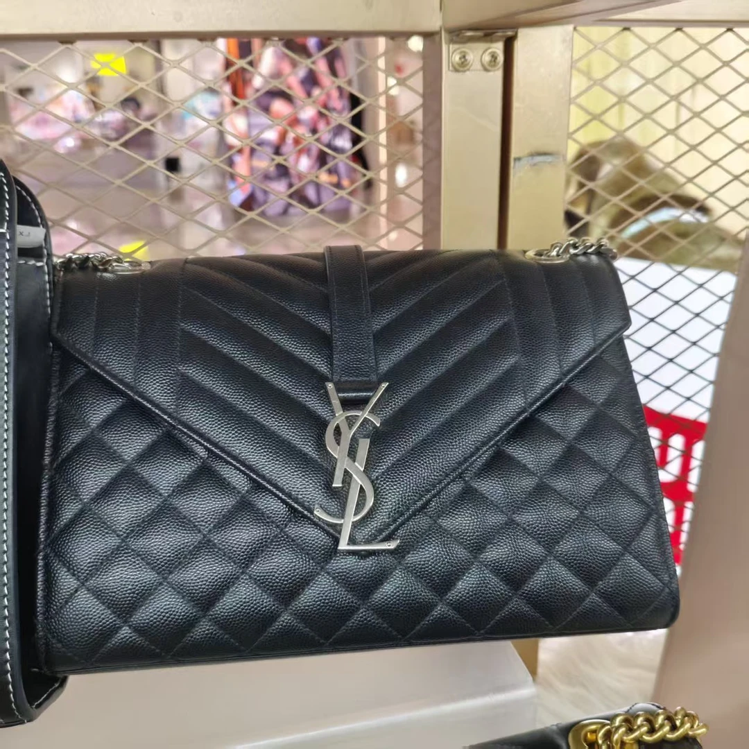 95新 YSL/圣罗兰 YSL黑色信封包  ys