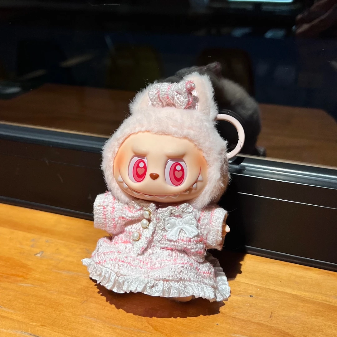 粉色小香风TOKKS娃衣铺labubu一代二代三代衣服现货搪胺玩偶衣服