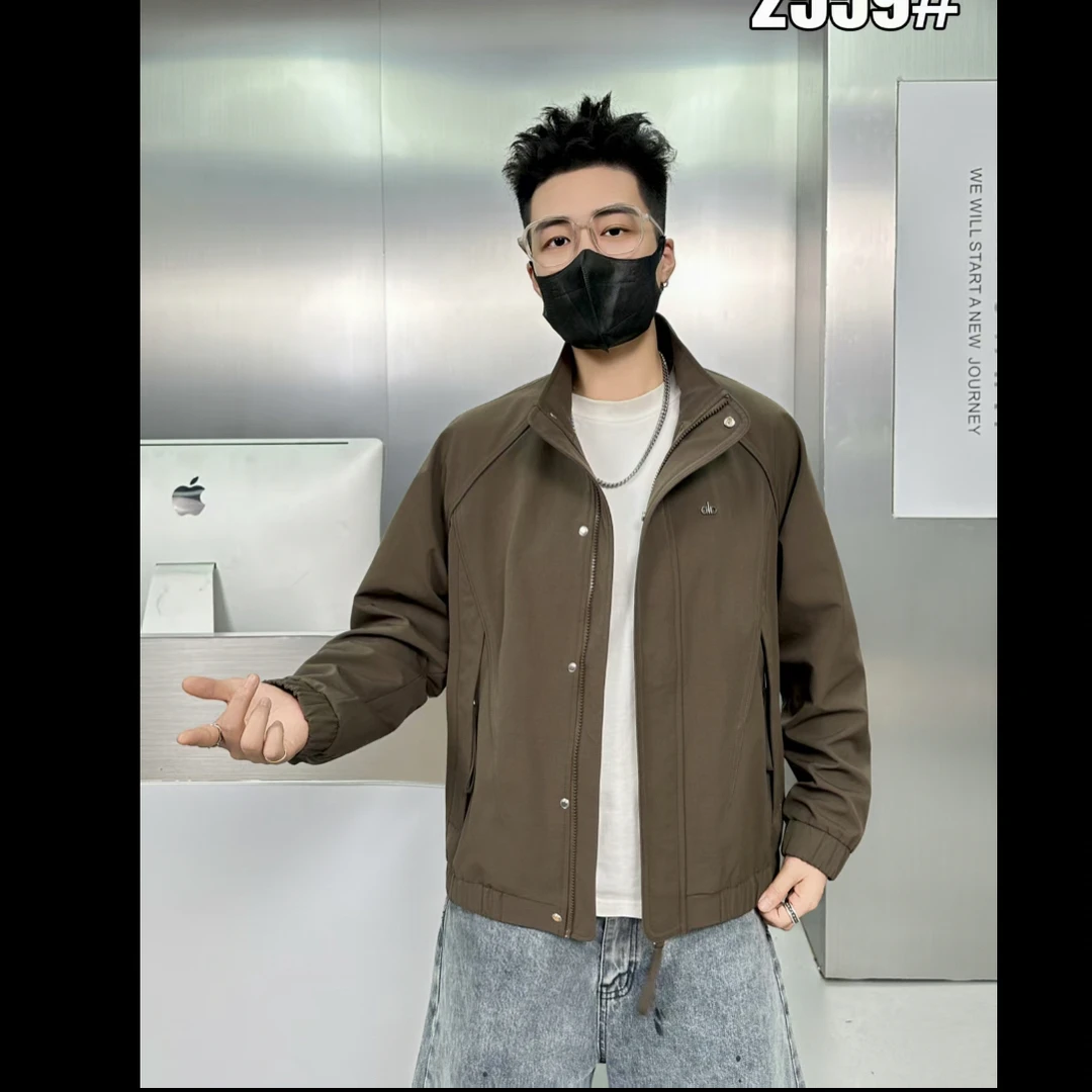 【观潮男装&品质好货】2559金属标铿条立领结构防风cleanfit夹克