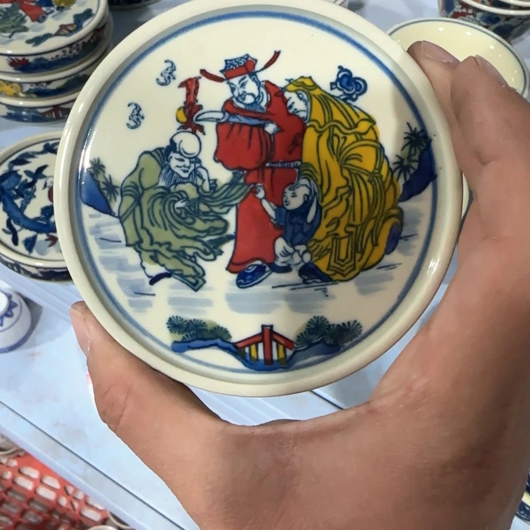 瓷片摆件手绘瓷器全部处理