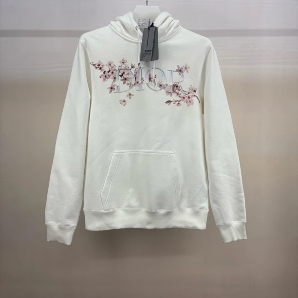 未使用 DIOR/迪奥 樱花字母logo帽衫/L码/M3861
