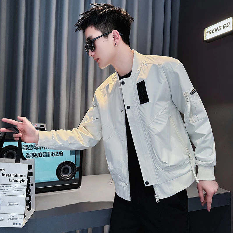 棒球服美式外套男士春季2025新款男装高级感潮牌痞帅工装夹克男款