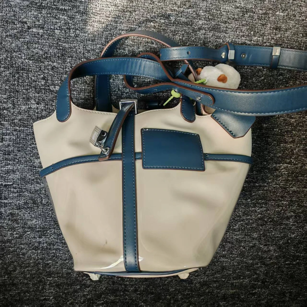 潮流打造真皮女士潮流包 0481白蓝19cm菜