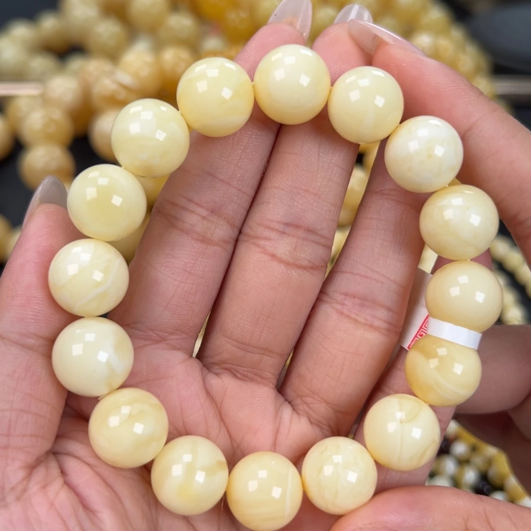 琥珀未镶嵌手链23克