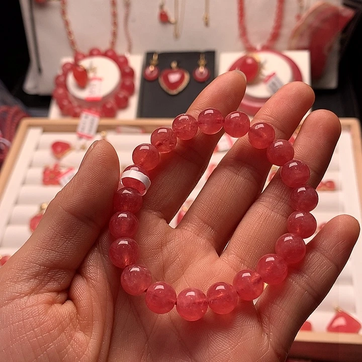 菱锰矿（红纹石）手绳未镶嵌