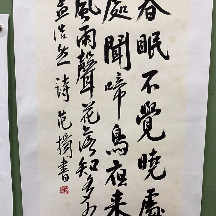 竖款精品书法作品