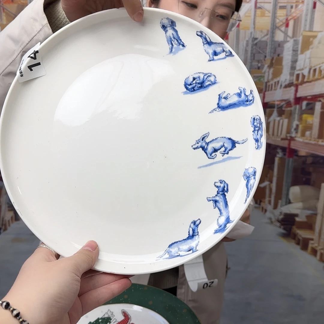 骨瓷27cm一个大盘瑕疵品不忒不还