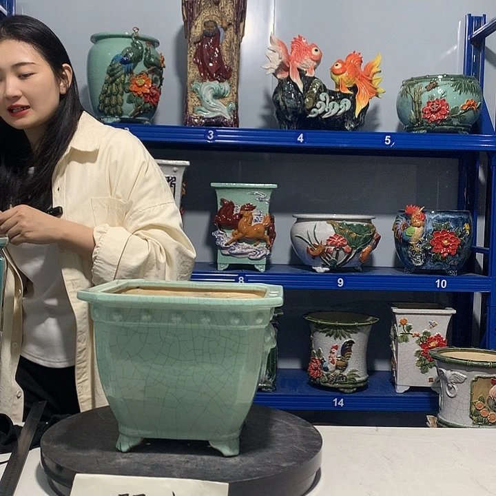 高温粗颗粒陶土石湾盆