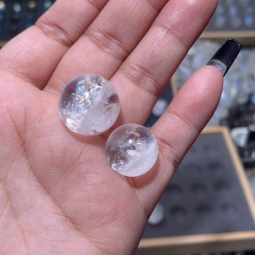 E****未镶嵌颈饰水晶彩虹白幽灵单珠15.8mm18.3mm