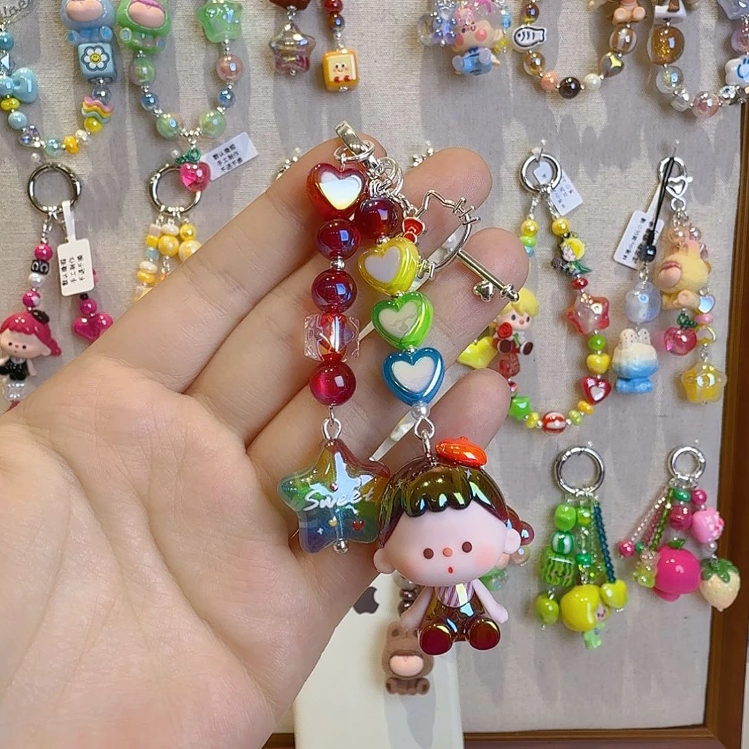 流苏款可乐气泡手机链