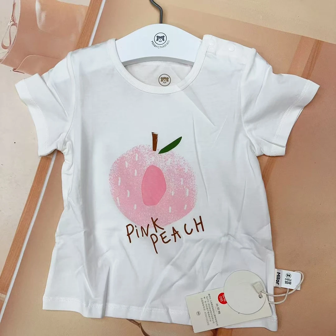 米乐家儿童夏季桃子百搭款T恤上衣