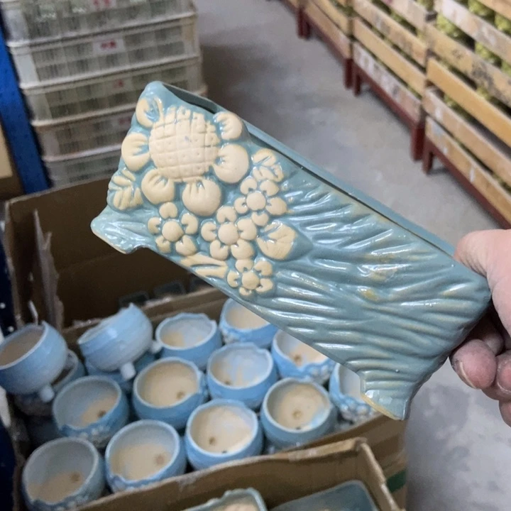 陶瓷花盆单场满9.9发16*8*6.5