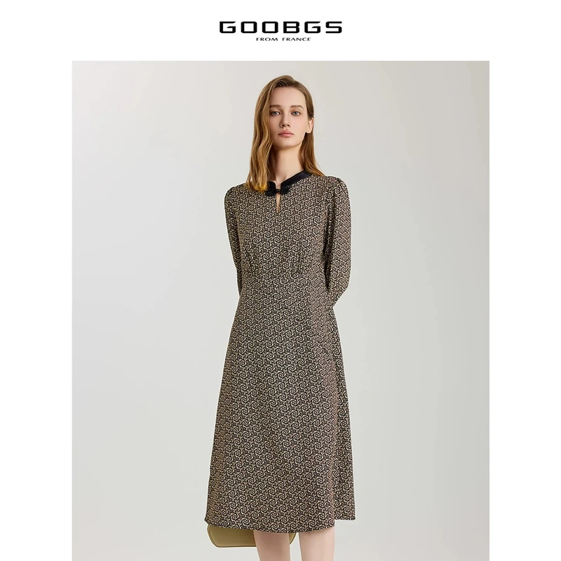 【谷邦L+】谷邦GOOBGS 印花收腰连衣裙 G3341869