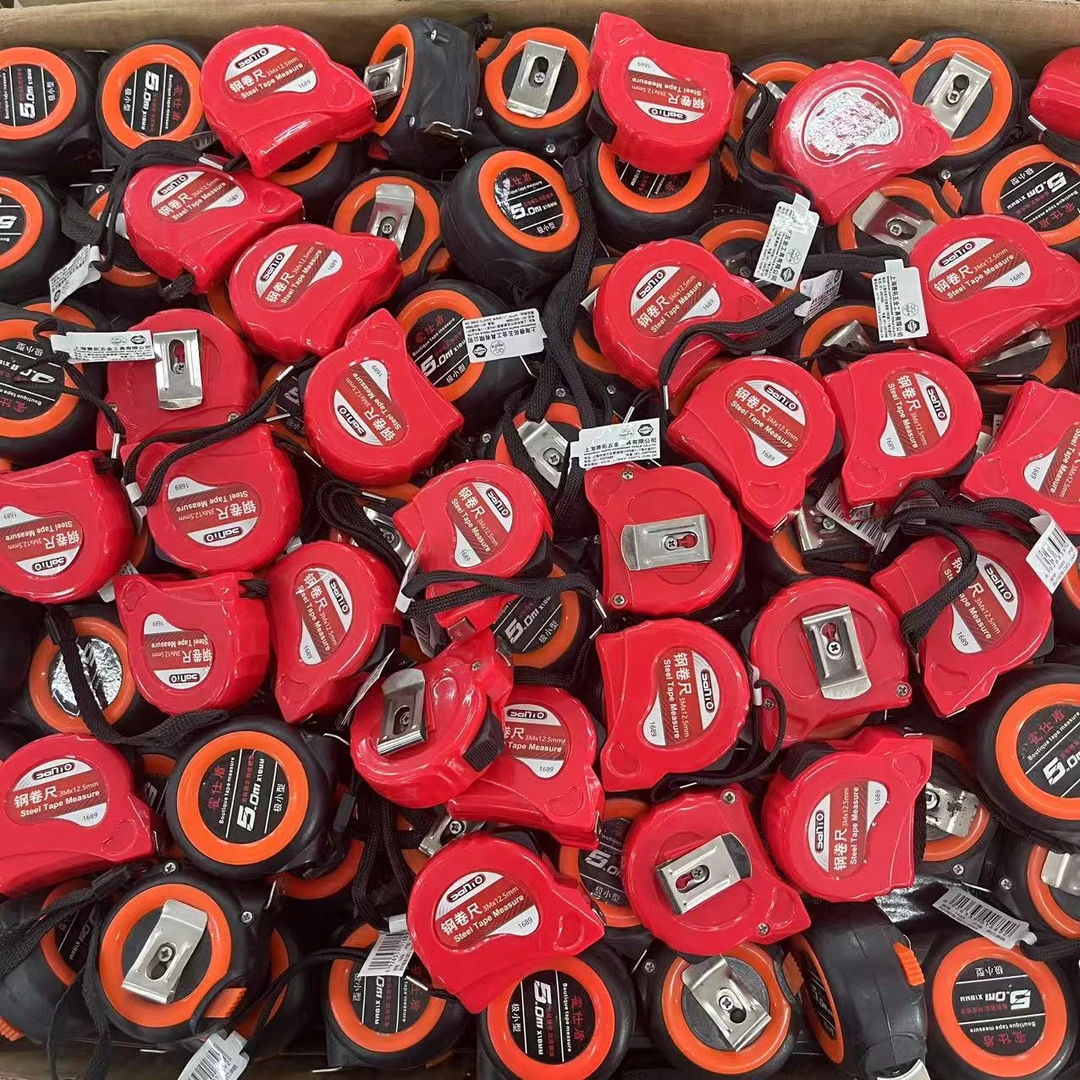 【原装正品】自锁卷尺家用款（颜色随机发）多功能小型便携