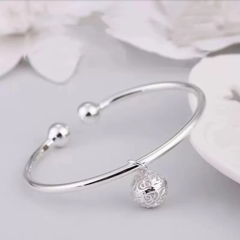 足银手镯 足银手镯宫玲款开口精品手镯A913