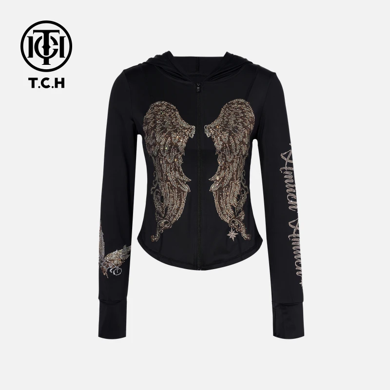 TCH烫钻工艺时尚休闲百搭舒适防晒服女T75B27E1011轻奢tch
