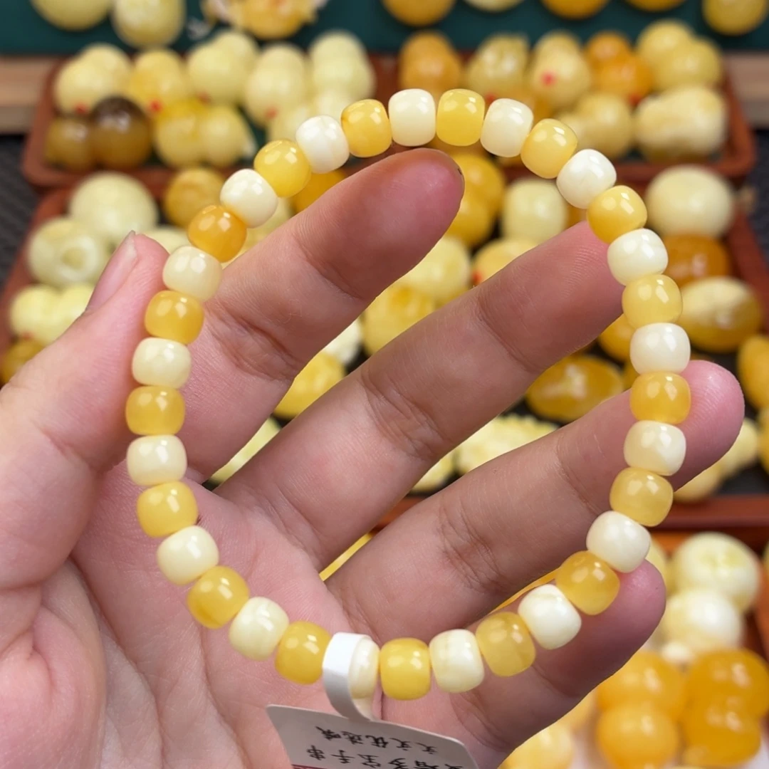蜜蜡未镶嵌毛衣链蜜蜡