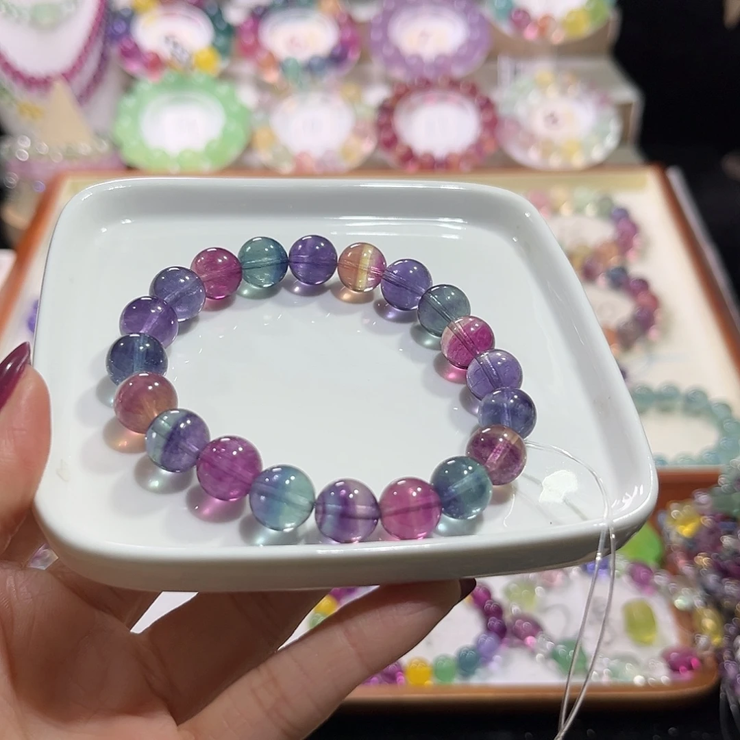0***叁未镶嵌手链萤石西瓜