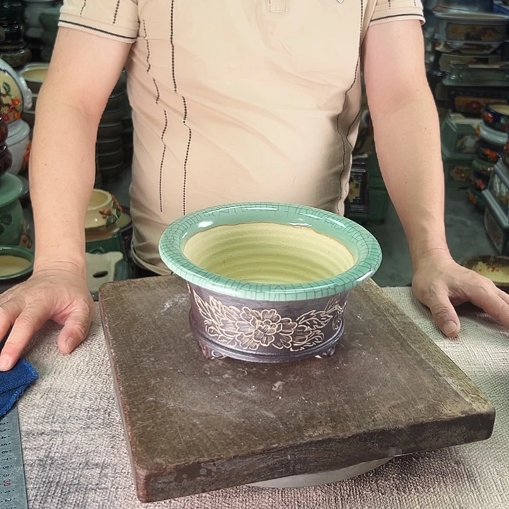 木***人泳坤堂石湾盆微瑕