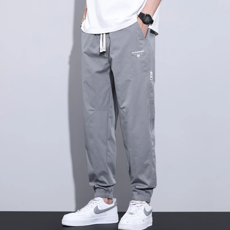 夏季潮流休闲工装裤运动宽松舒适简约百搭男士裤子透气薄款