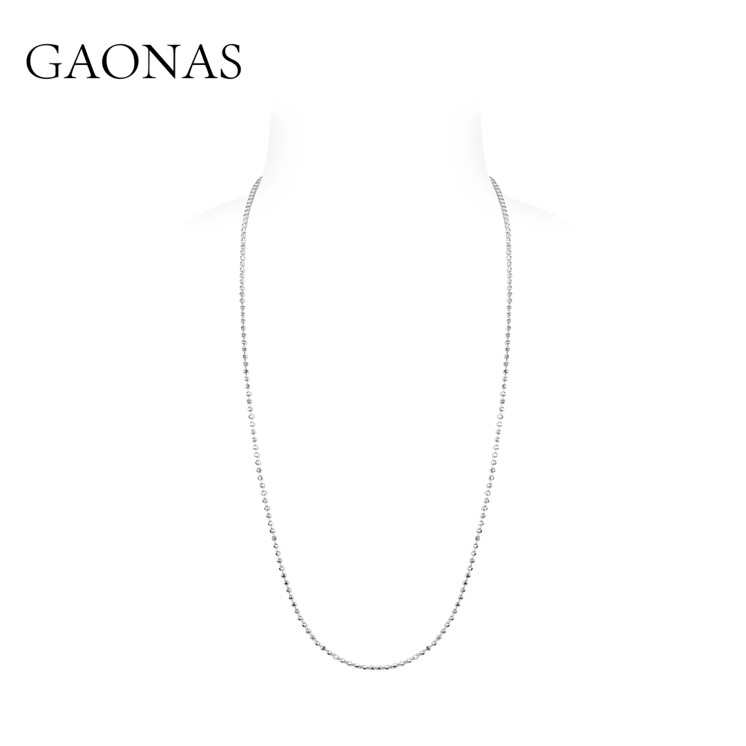 GAONAS 链子925银合成锆石 时尚百搭多功能贵气项链11529XW