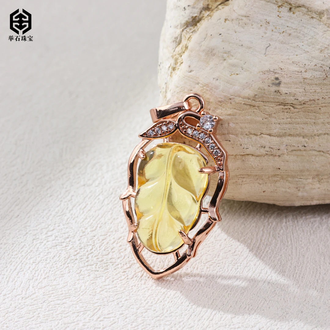 【举石珠宝】T0216-5062-44琥珀吊坠（一件/多样性发）M