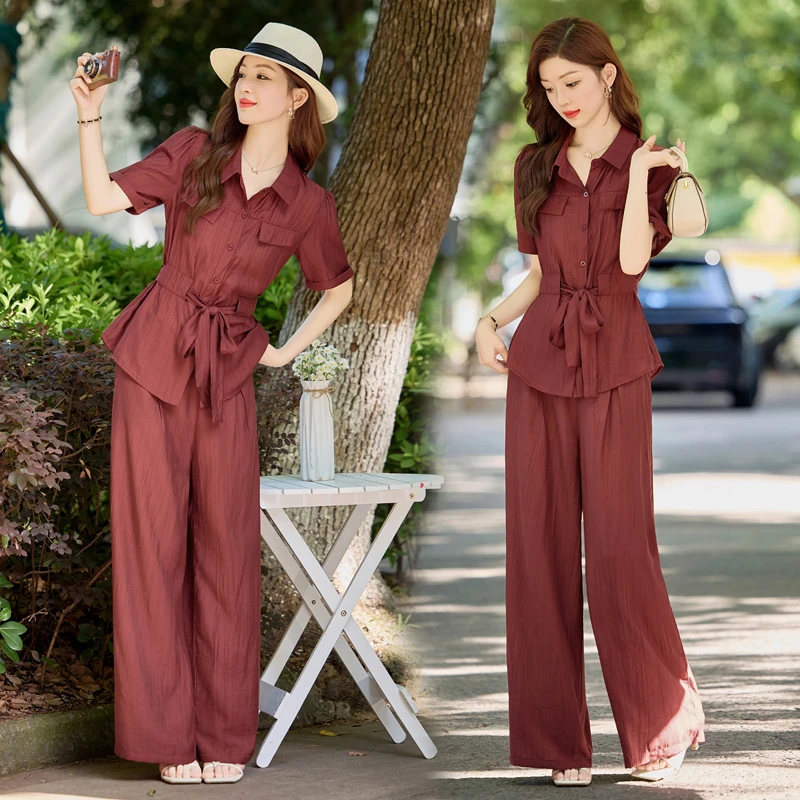 富太太女装时尚高级套装洋气休闲复古减龄裤子时髦气质宽松两件套