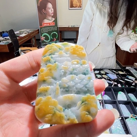 翡翠未镶嵌颈饰一