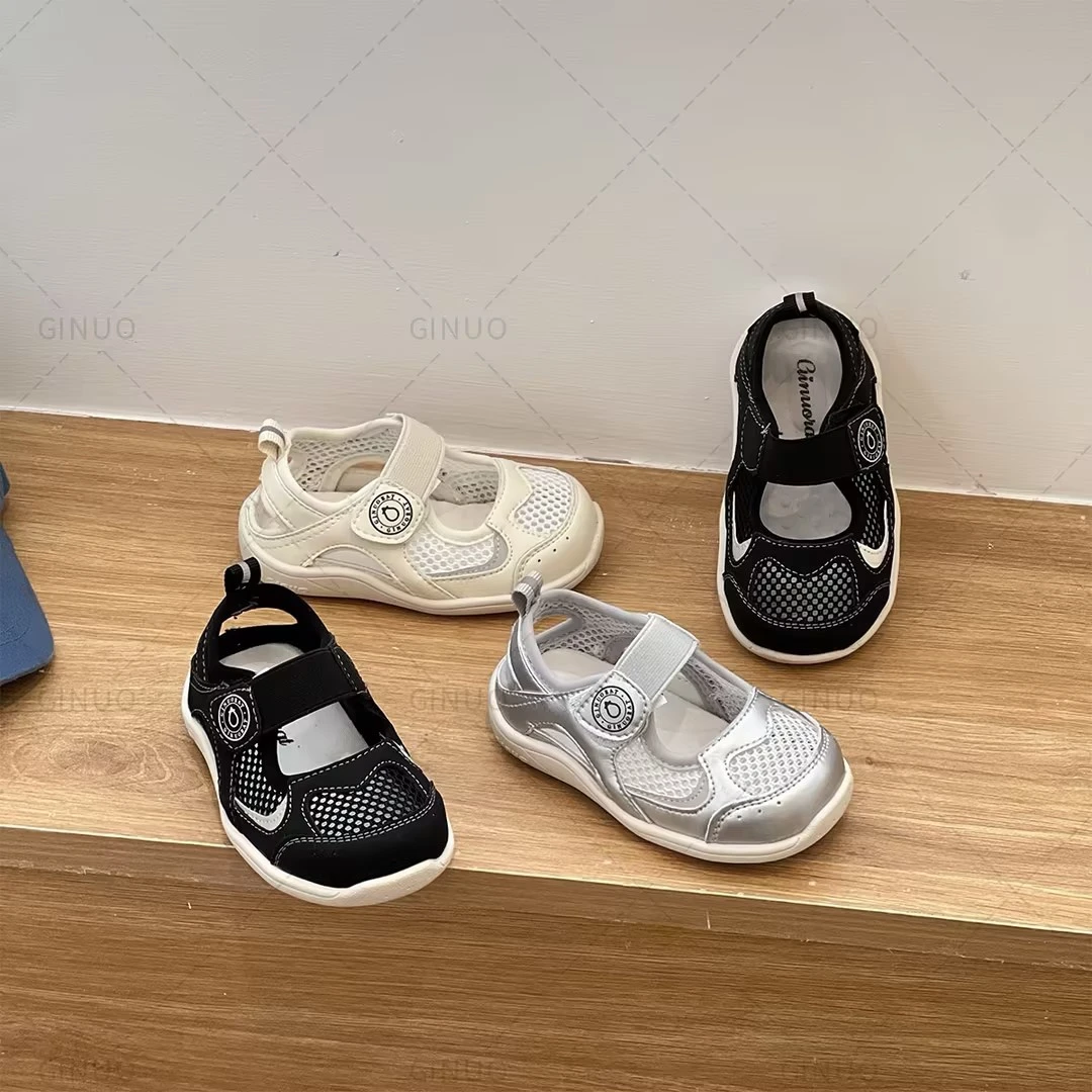 Gina春款网面凉鞋单鞋儿童男女童时尚夏季透气软底防滑小童0351