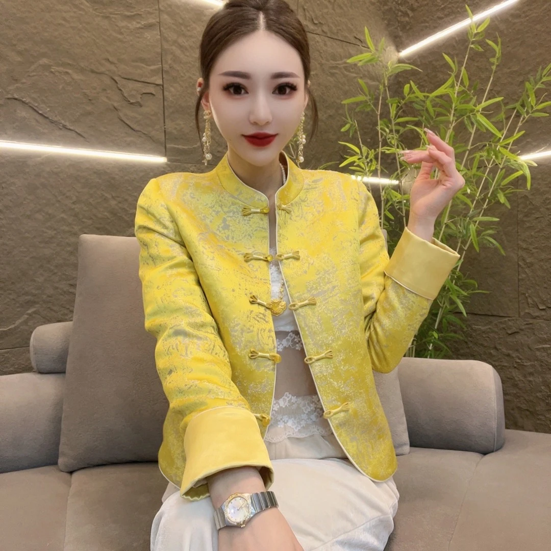 深圳南油乐总-2988款-早春新款时尚新中式国风提花新中式国风女装