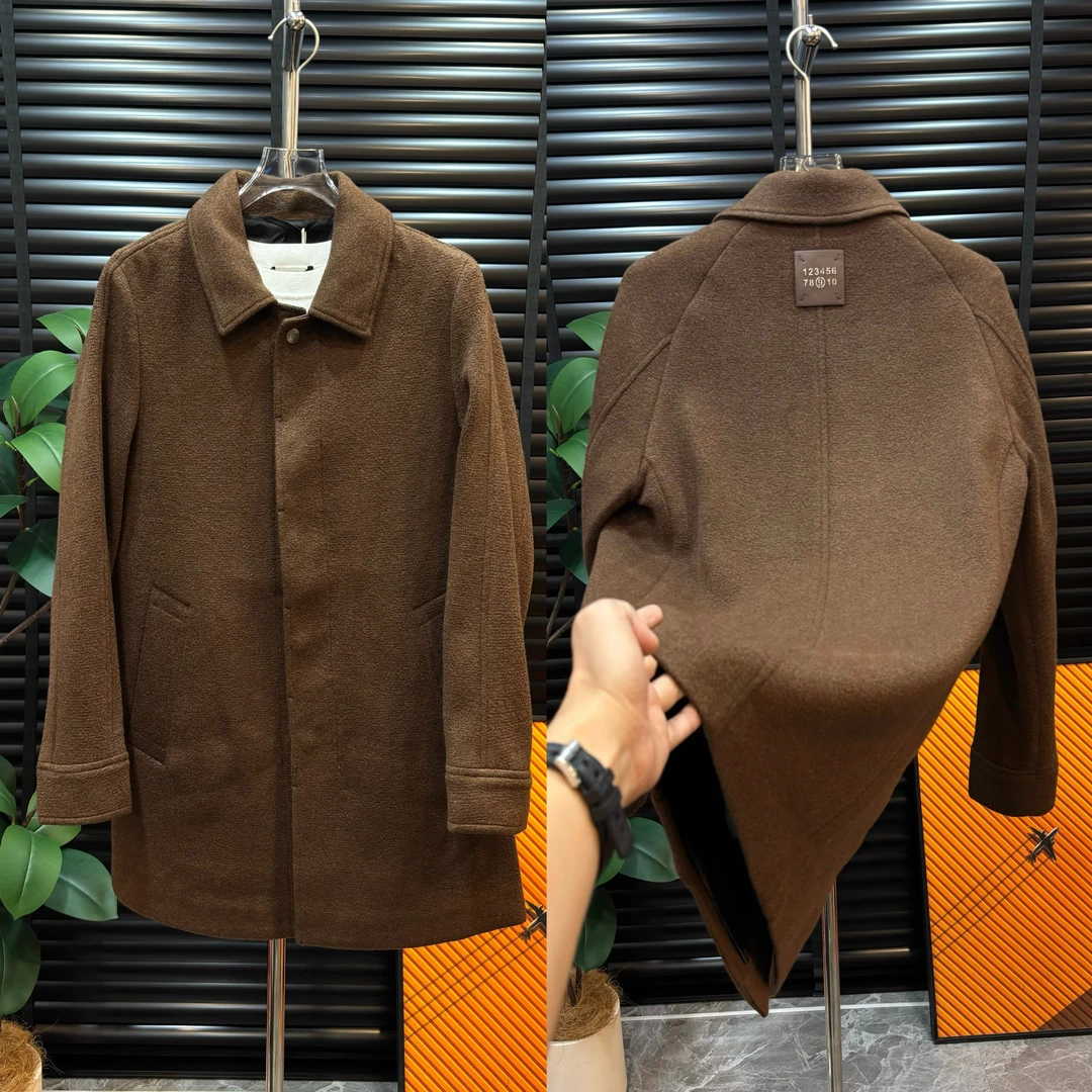【清澈男装轻奢出品K82953/QINGCHE/高端欧货羊毛混纺中长款大衣