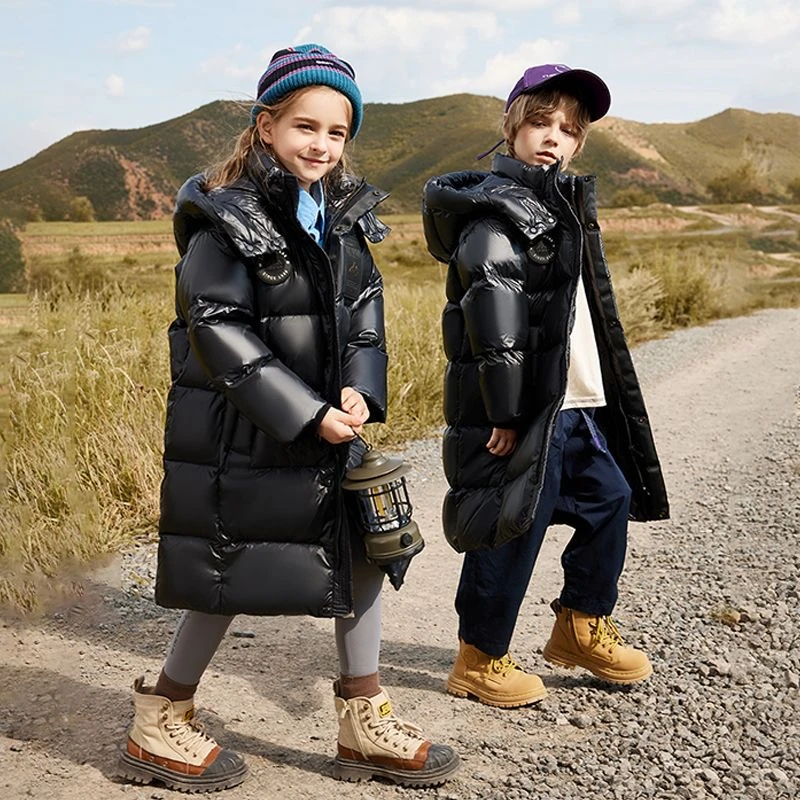 【雪山】黑钻2.0升级2025新款儿童中长款棉服中大童防寒保暖外套