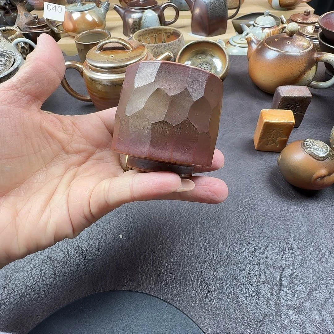 手工手作柴烧主人杯