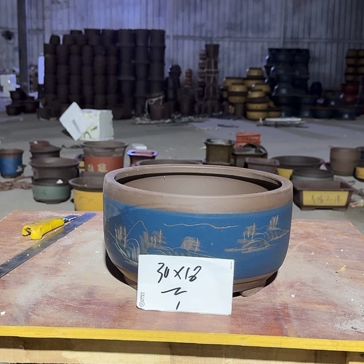 紫砂花盆手工制作