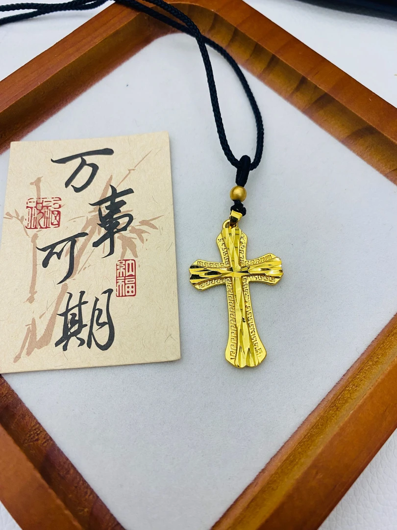 合金吊坠 精美十字架双面个性吊坠男女同款经典项坠