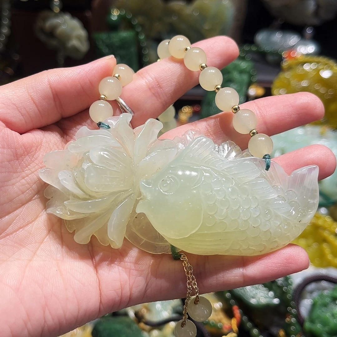未镶嵌岫玉毛衣链