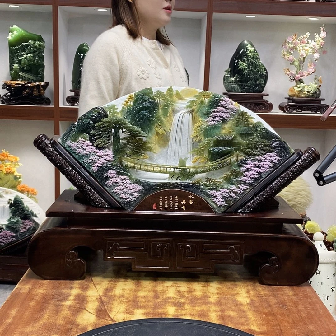 晓***娟玉山水摆件 玄关摆件