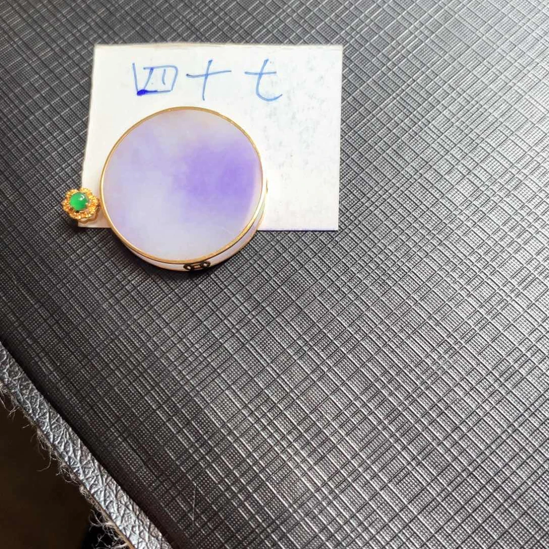 颈饰18K金镶嵌翡翠翡翠