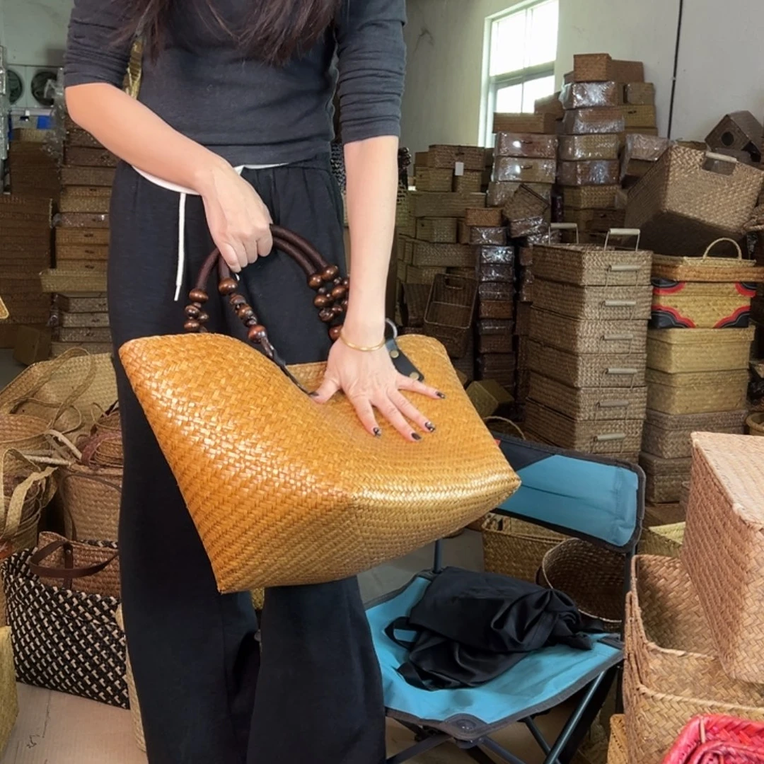 草编包/草编收纳盒带瑕疵