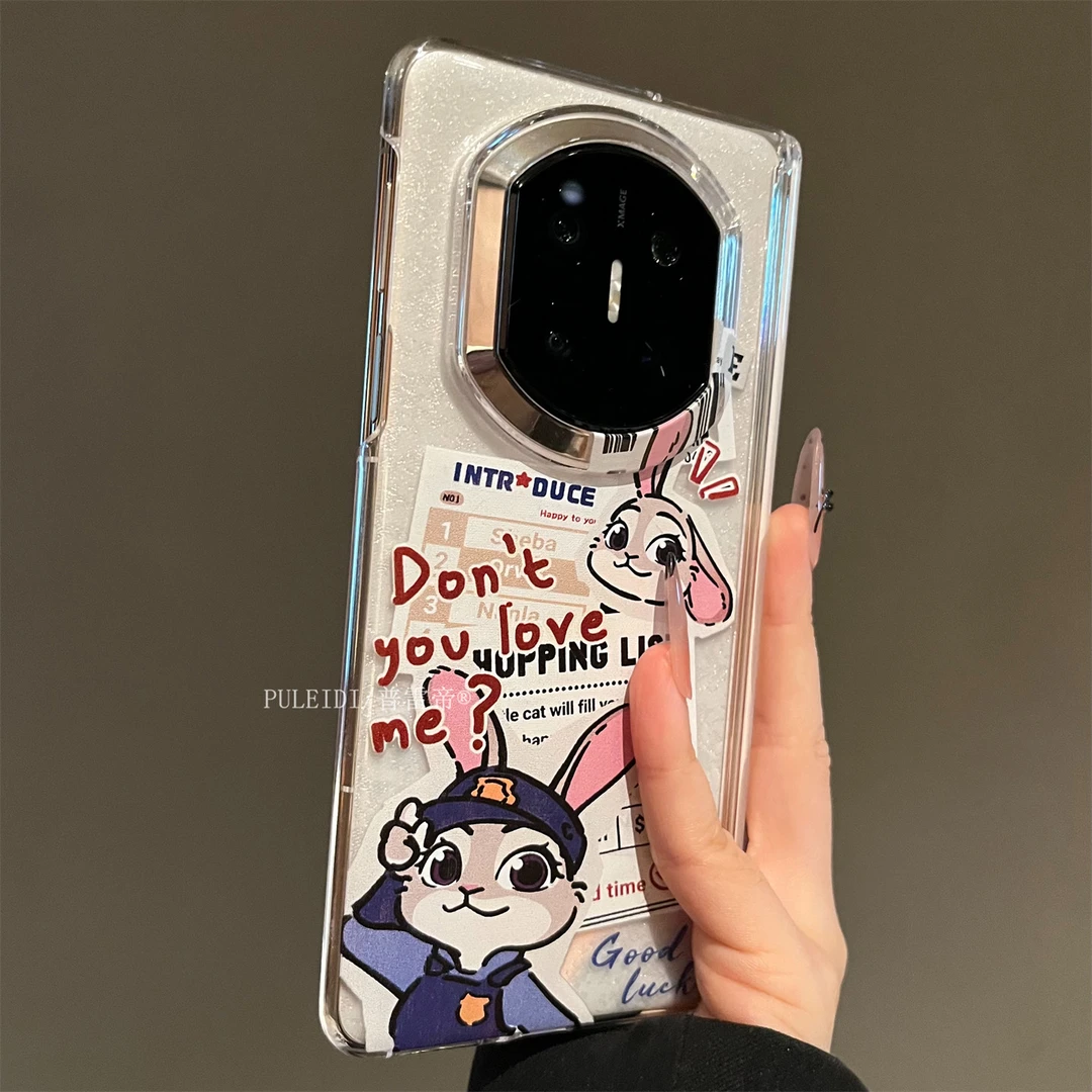 透明标签朱迪适用华为MateX7典藏版折叠屏手机壳磁吸中轴MateX6X5