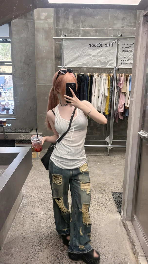 美式高街蕾丝拼接吊带背心女夏季修身显瘦甜辣妹性感无袖上衣