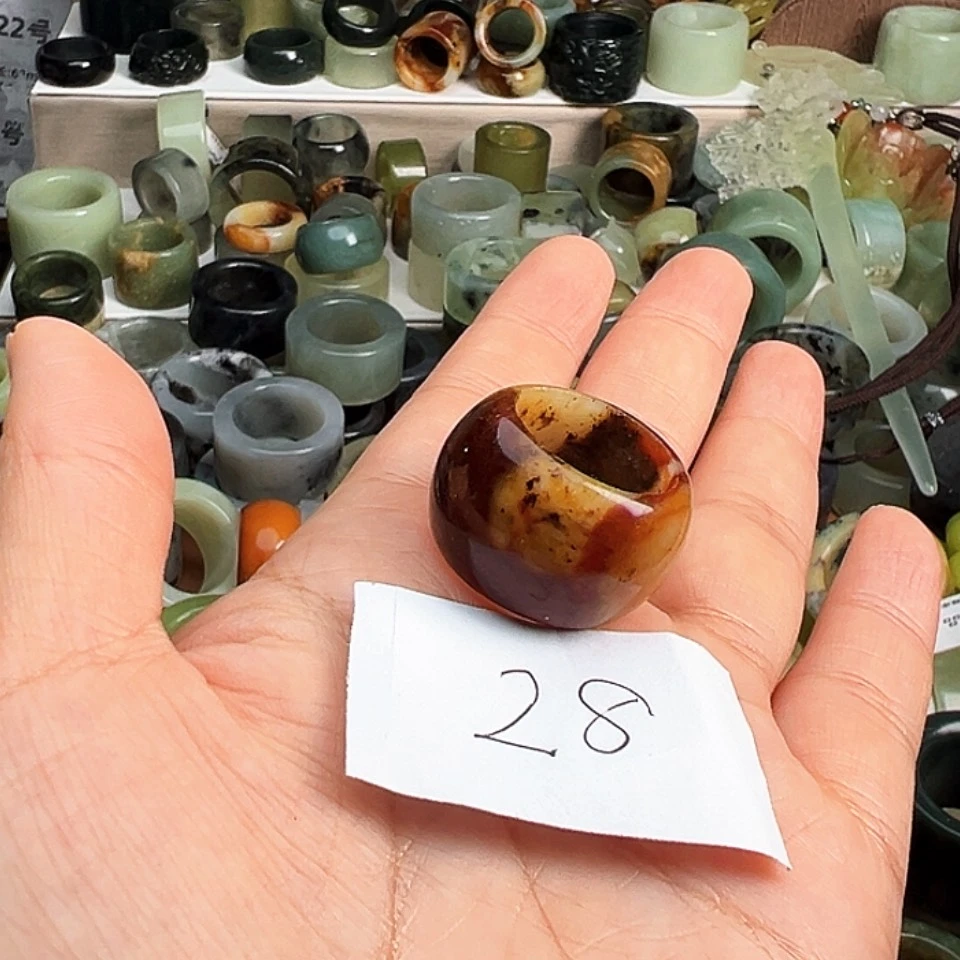 【闪购商品】合金蛇纹石玉戒指千**至