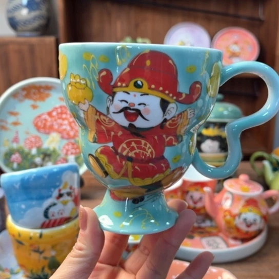 瓦当景德镇釉下手绘陶瓷