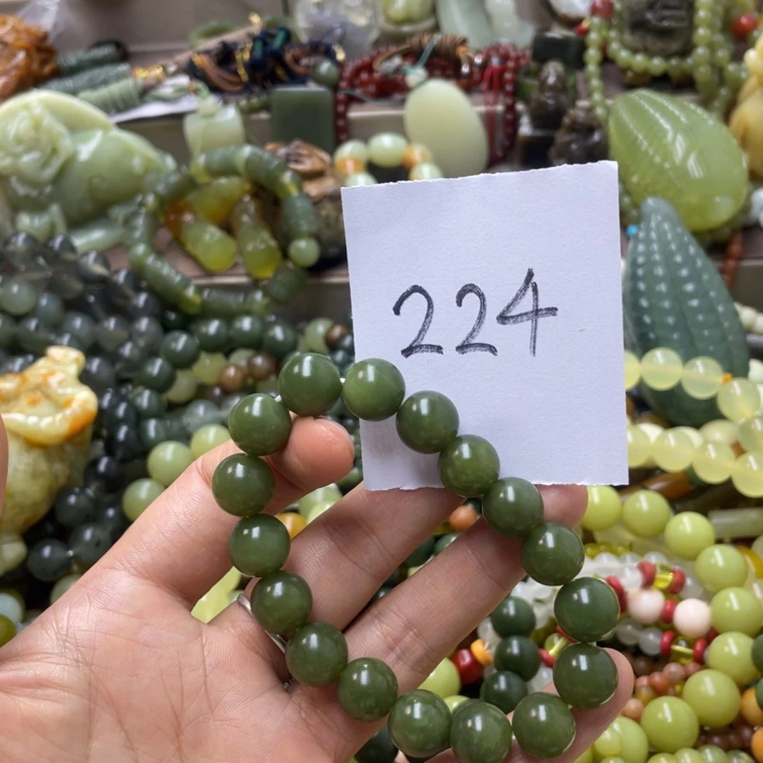 未镶嵌蛇纹石玉手链